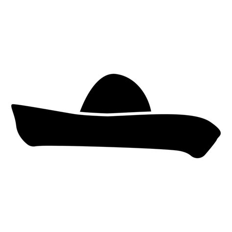 Sombrero black color icon . 5199493 Vector Art at Vecteezy