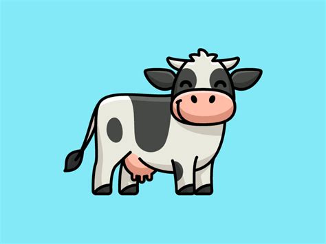 Dairy Cow | Cow illustration, Cow logo, Character design