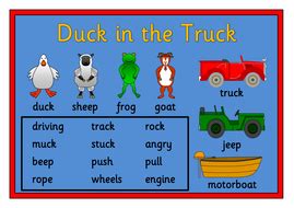 Duck in the Truck story pack- rhyming words | Teaching Resources