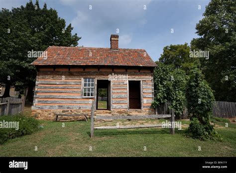 Log cabin in Old Salem Historic District, Winston-Salem, Old Salem ...