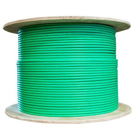 1000ft Plenum Shielded Green Cat6 Solid Cable, Spool