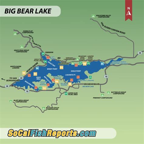 Big Bear Lake - Big Bear Lake, CA - Fish Reports & Map