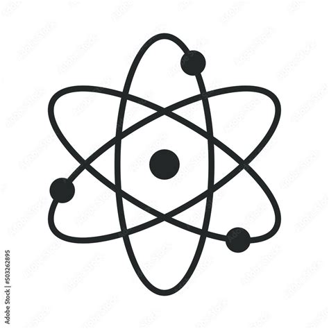 Atom icon. Nuclear energy symbol. Atomic sign. Science logo. Vector ...