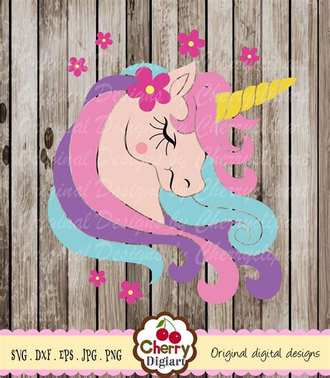 Unicorn Svg Unicorn With Flowers Svg Silhouette & Cricut Cut - Etsy