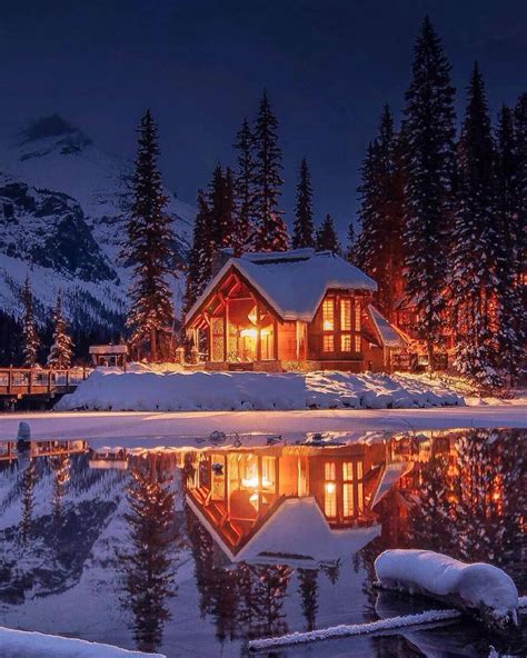 Winter Szenen, Winter Cabin, Winter Lake, Cabin Life, Log Cabin, Banff National Park, National ...