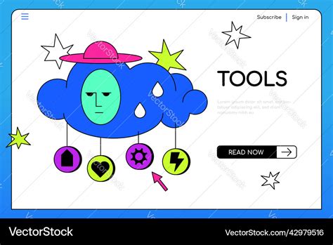 Online communication tools - colorful flat design Vector Image