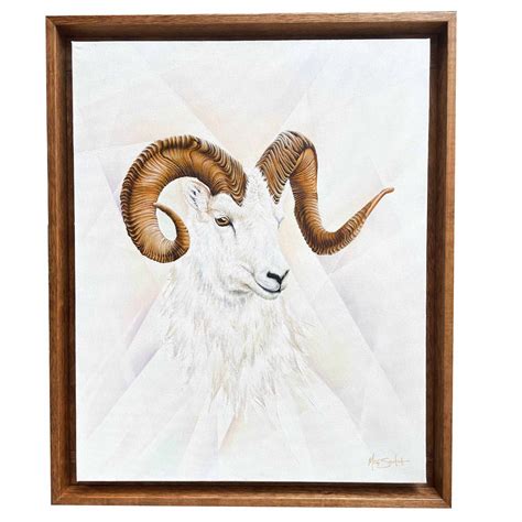 The White Out Collection : Dall Sheep - 24"x30" Acrylic on Canvas — Meg Smith Art + Design