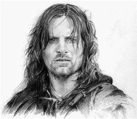 Simple Aragorn Drawing Aragorn might be the most typically heroic ...