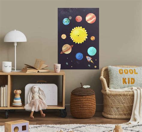 Solar system for kids nursery poster - TenStickers