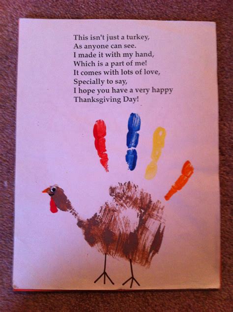 Thanksgiving Handprint Poem Printable - Printable Word Searches