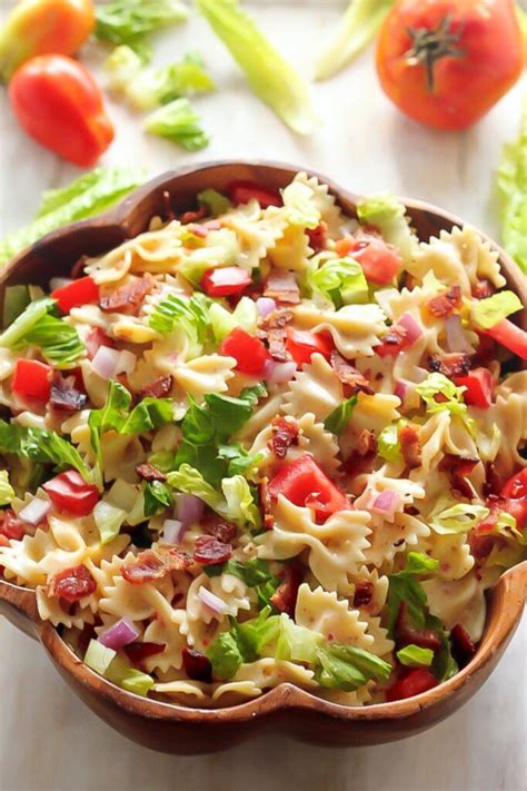 20-Minute BLT Easy Pasta Salad - Baker by Nature