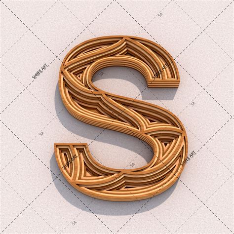 Letter S Laser Cutting Multilayered 3D Geometric Design DXF - Etsy