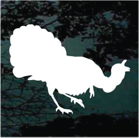 Turkey Gobbling Silhouette Decals - Decal Junky