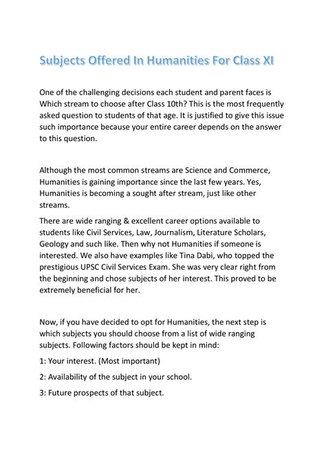 subjects-offered-humanities - The Learning Cube - Page 1 - 9 | Flip PDF Online | PubHTML5