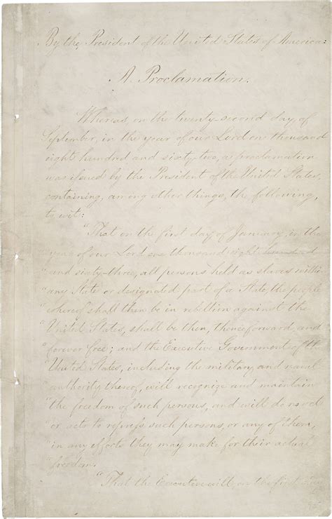 The Emancipation Proclamation | National Archives