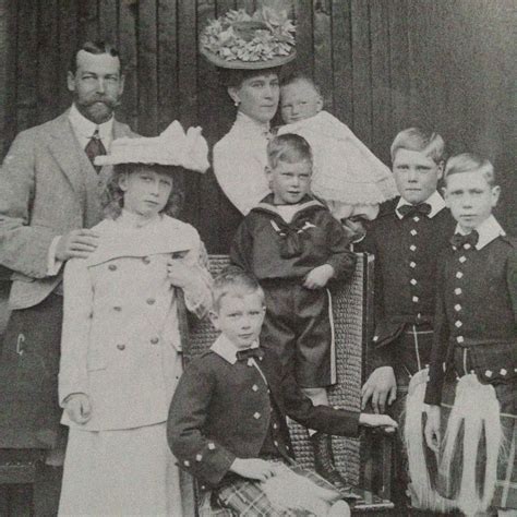 George V and Queen Mary with their children. The baby, Prince John ...