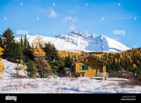 Cabin of Mount Assiniboine Lodge, Mount Assiniboine Provincial Park, British Columbia, Canada ...