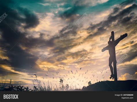 Silhouette Jesus Cross Image & Photo (Free Trial) | Bigstock