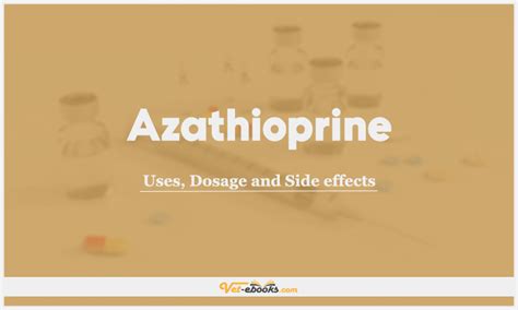 Azathioprine Dose For Dogs & Cats | Vet Drugs List