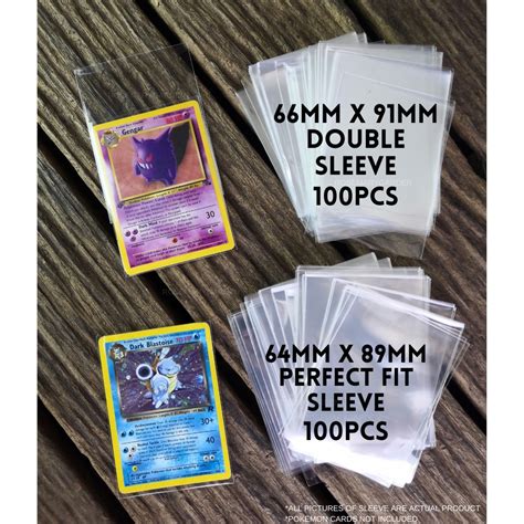 100pcs Pokemon Card Perfect Size Sleeve & Double Card sleeve Trading ...