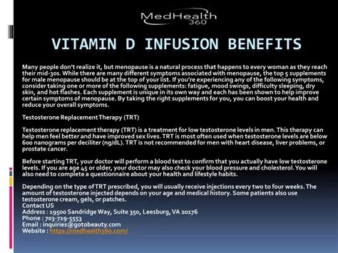 PPT - Vitamin D Infusion Benefits PowerPoint Presentation, free download - ID:11916803