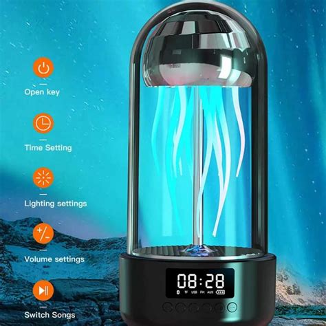 New Creative Jellyfish Bluetooth Speaker Colorful Lamp Octopus Audio Mini Portable Subwoofer ...