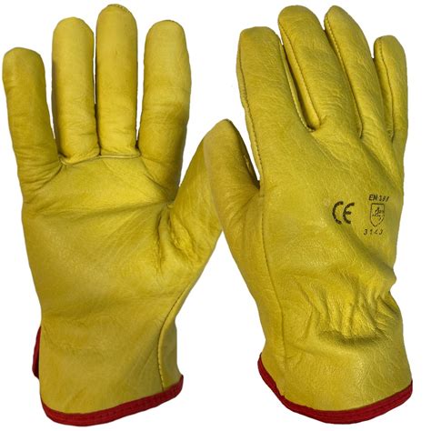 Soft Grain Leather Truck Lorry Drivers Lined Gloves EN388 Tested | GlovesnStuff