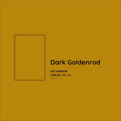 About Dark Goldenrod - Color codes, similar colors and paints - colorxs.com