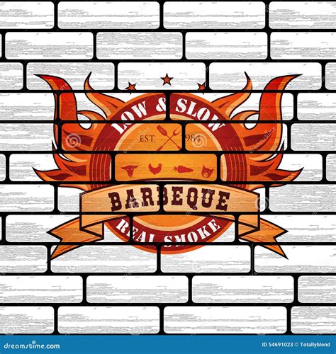 Vintage Premium Barbecue BBQ Graphic Logo Stock Vector - Illustration of meat, food: 54691023