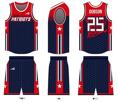 Lady Patriots Custom Patriotic Basketball Jerseys