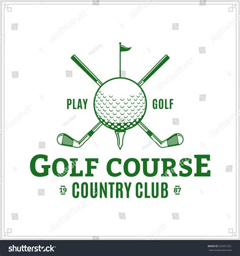 Vector Golf Club Logo Stock Vector (Royalty Free) 632051321 | Shutterstock