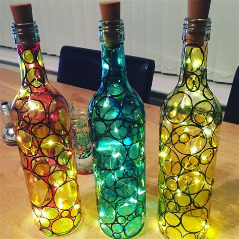 10+ Painted Wine Bottles With Lights – HOMYRACKS