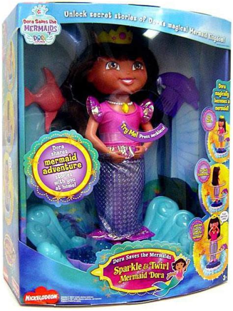 Fisher Price Dora the Explorer Sparkle Twirl Mermaid Dora Doll - ToyWiz