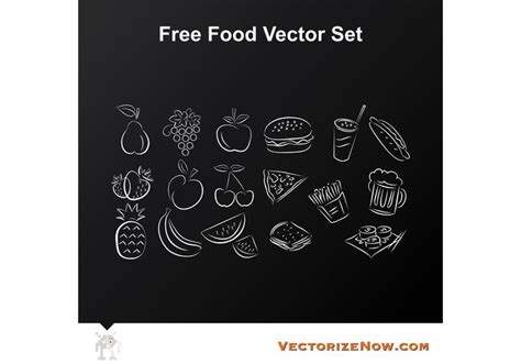 Fruit and Food Vector Icon Drawings - Download Free Vector Art, Stock ...