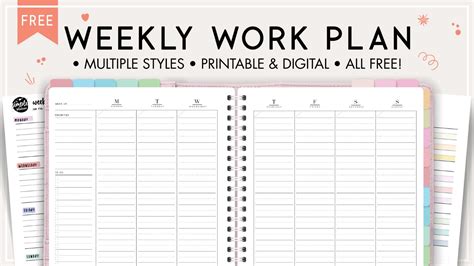 Printable Weekly Work Plan Template - World of Printables