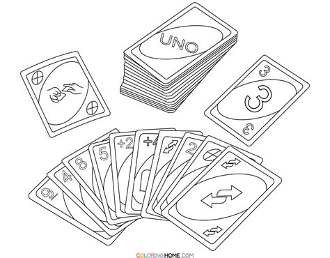 Uno Coloring Page - Coloring Home