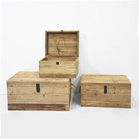 Natural set of 3 Nested wooden wooden Storage Trunks - Buy Storage Trunks, wooden Storage Trunks ...