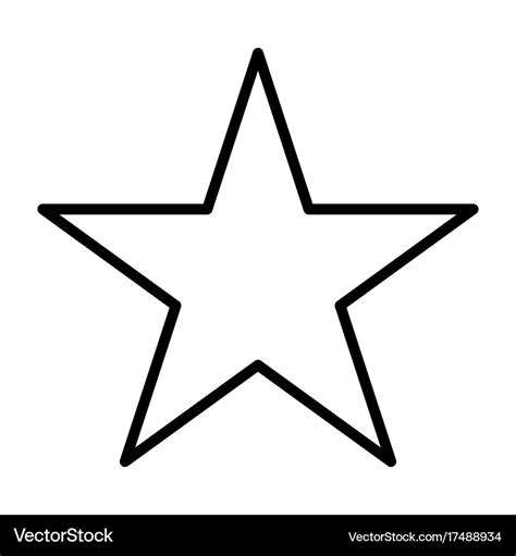 Star line icon Royalty Free Vector Image - VectorStock