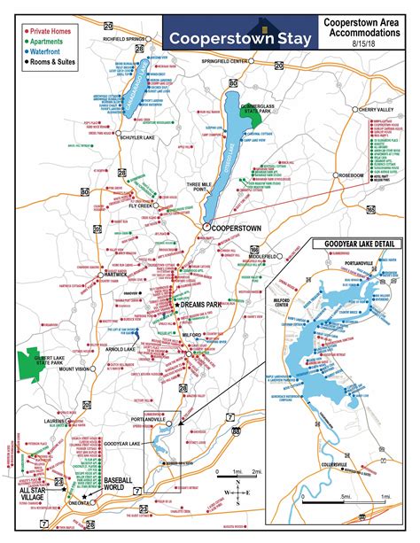 Map of Cooperstown Area | Cooperstown dreams park, Cooperstown, Area map