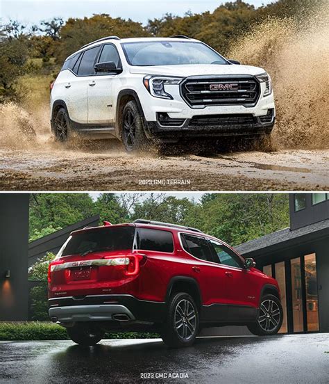 2023 GMC Terrain vs. GMC Acadia Comparison: Size, Performance, Features