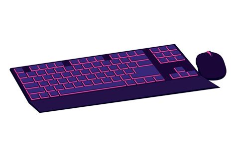 purple gamer keyboard and mouse 10853467 Vector Art at Vecteezy