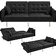 Amazon.com: Yaheetech 78” Convertible Sofa Bed with USB Ports Sleeper Couch Futon Daybed Sleeper ...
