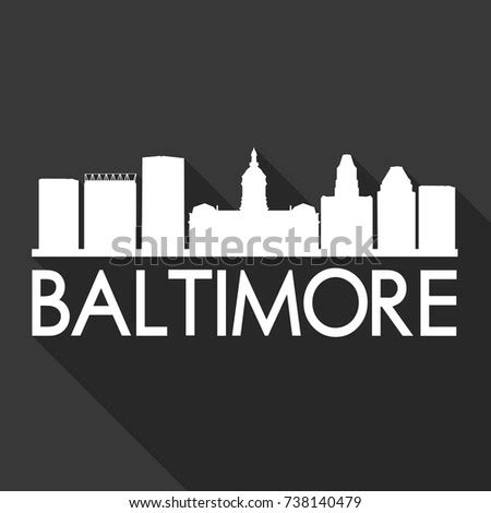 Baltimore Skyline Silhouette Stock Vector 555793306 - Shutterstock