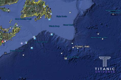 Rms Titanic Wreck Map