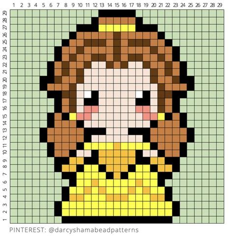 Pixel art princesse disney – Artofit