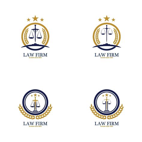 Law Firm logo and icon design template-vector 3255258 Vector Art at ...