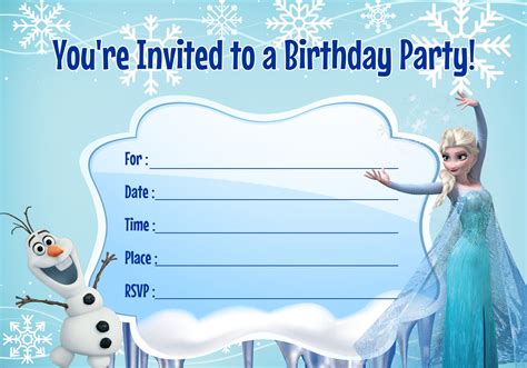 Frozen Birthday Invitations Editable - 10 Free PDF Printables | Printablee