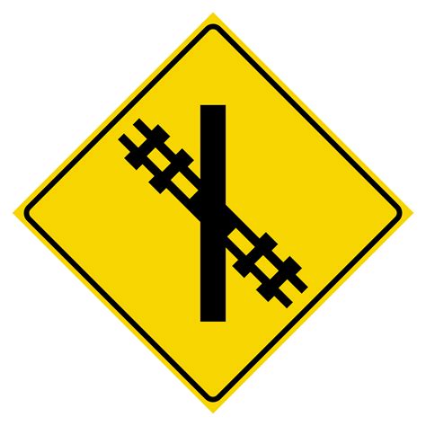 WA-18R Railway Crossing Ahead Right Diagonal Sign - Traffic Depot Signs ...