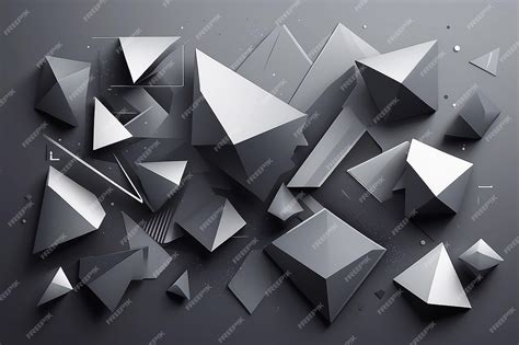 Premium Photo | Gray abstract background with geometric shapes Trendy ...