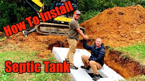 How to Install a Septic System! ( Part 1 Septic Tank Install ) - YouTube